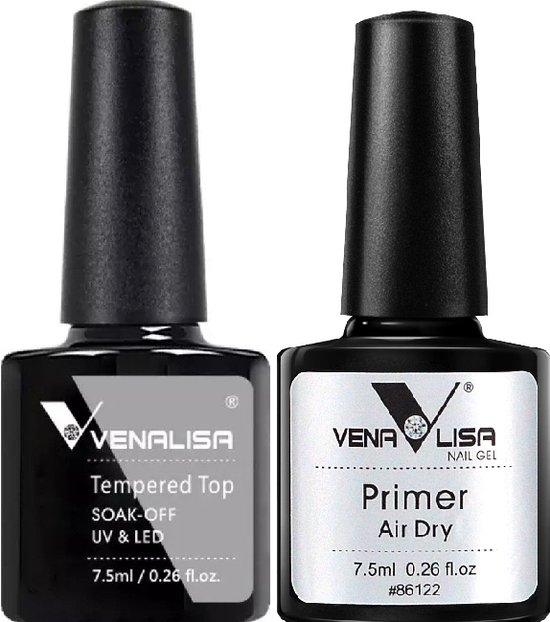 Foto: Venalisa top coat en primer uv gelnagellak set 15 ml 2x 7 5 ml gellak starterspakket gellak top coat primer gellak gellak set gel primer venalisa gellak gellak nagellak