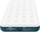 Air Bed, with Raised Flocked Surface, Air Mattress with Carry Bag - Easy to Inflate, Durable Blow Up Bed, for Travel as a Guest Bed (100 x 190 cm without Pump)