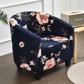 2 pièces, housses de chaise, housse de fauteuil avec housse élastique extensible, housse de chaise club, housse de canapé à haute élasticité, siège pour chaise club, chaise longue, chaise de cocktail (bleu marine)