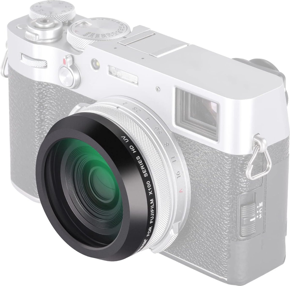 Neewer® - UV-beschermingsfilter voor X100-serie camera's - Multigecoat HD Optisch Glas, Lensfilter Accessoire - Compatibel met Fujifilm X100 X100S X100F X100T X100V Camera (Zwart Frame)