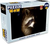 Puzzel Wasbeer - Wilde dieren - Zwart - Legpuzzel - Puzzel 500 stukjes