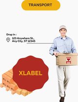 XLabel-XL Stickers-50 Stickers-Breekbaar stickers-50 stucks-Fragile-Waarschuwings stickers-Verhuis stickers-Fragile stickers-Voor transport-Rood-Waarschuwing-Breekbaar-Pakket-Verzenden-Brief transport-Etiketten-Kwetsbaar