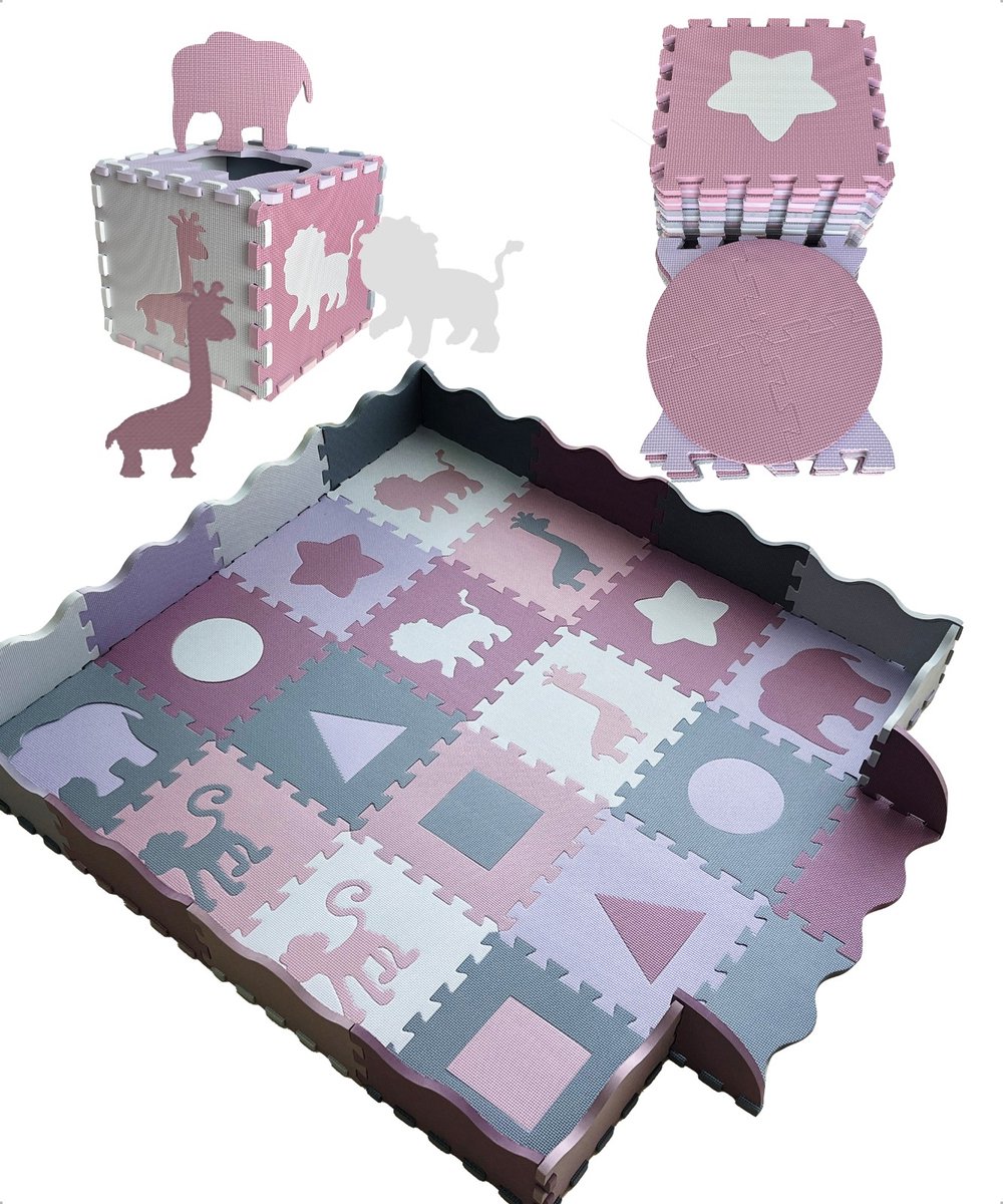 Bellettini® Speelmat voor Baby - Speelgoed 1 jaar - 36 Delige Puzzelmat - Kruipmat - Foam Tegels — afbeelding 10