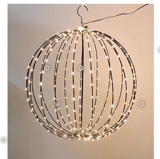 Lichtbol Kerst 60 Cm | Extra Warm Wit & Warm Wit | 288 Lampjes Zwart I19370 T8247