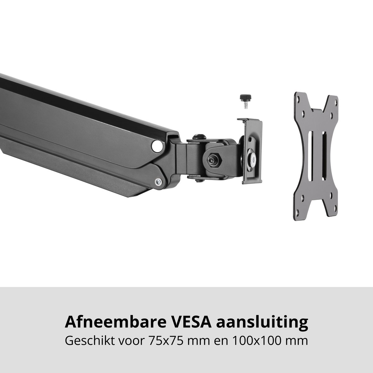 Deltaco ARM-0351 Gasgedreven Monitor Arm - 2 Schermen - 17-32 inch thumbnail 4