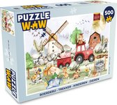 Puzzel Boerderij - Trekker - Kinderen - Dieren - Legpuzzel - Puzzel 500 stukjes