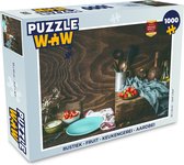 Puzzel Rustiek - Fruit - Keukengerei - Aardbei - Legpuzzel - Puzzel 1000 stukjes volwassenen