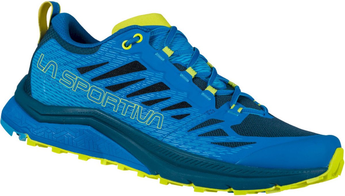 La Sportiva Jackal II Trailrunningschoenen Heren Electric Lime Punch 45 Blauw