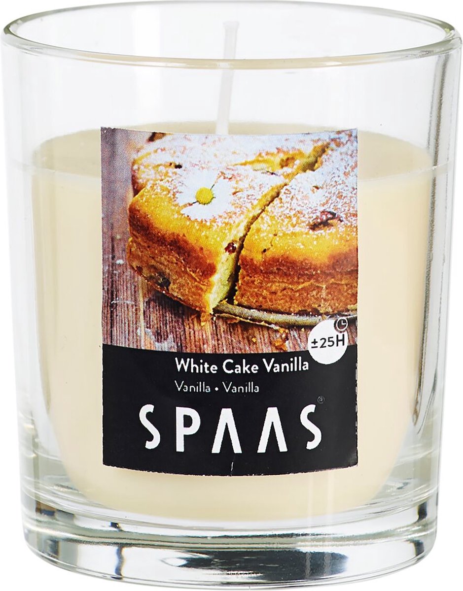 Spaas geurkaars glas 70 x 77 cm White Cake Vanilla