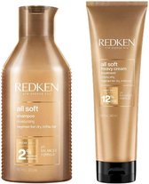 Redken Duo All Soft Shampoo 300ml & All Soft Heavy Cream Hairmask 250ml | Extra voordelig