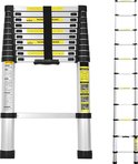 Telescopische Vouwladder - Telescopische Ladders - Soft Close - Werkhoogte 3,2 m - zilverachtig