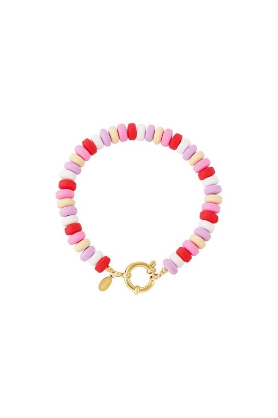 Jomide Armband Kleurrijk Summervibes - Roze