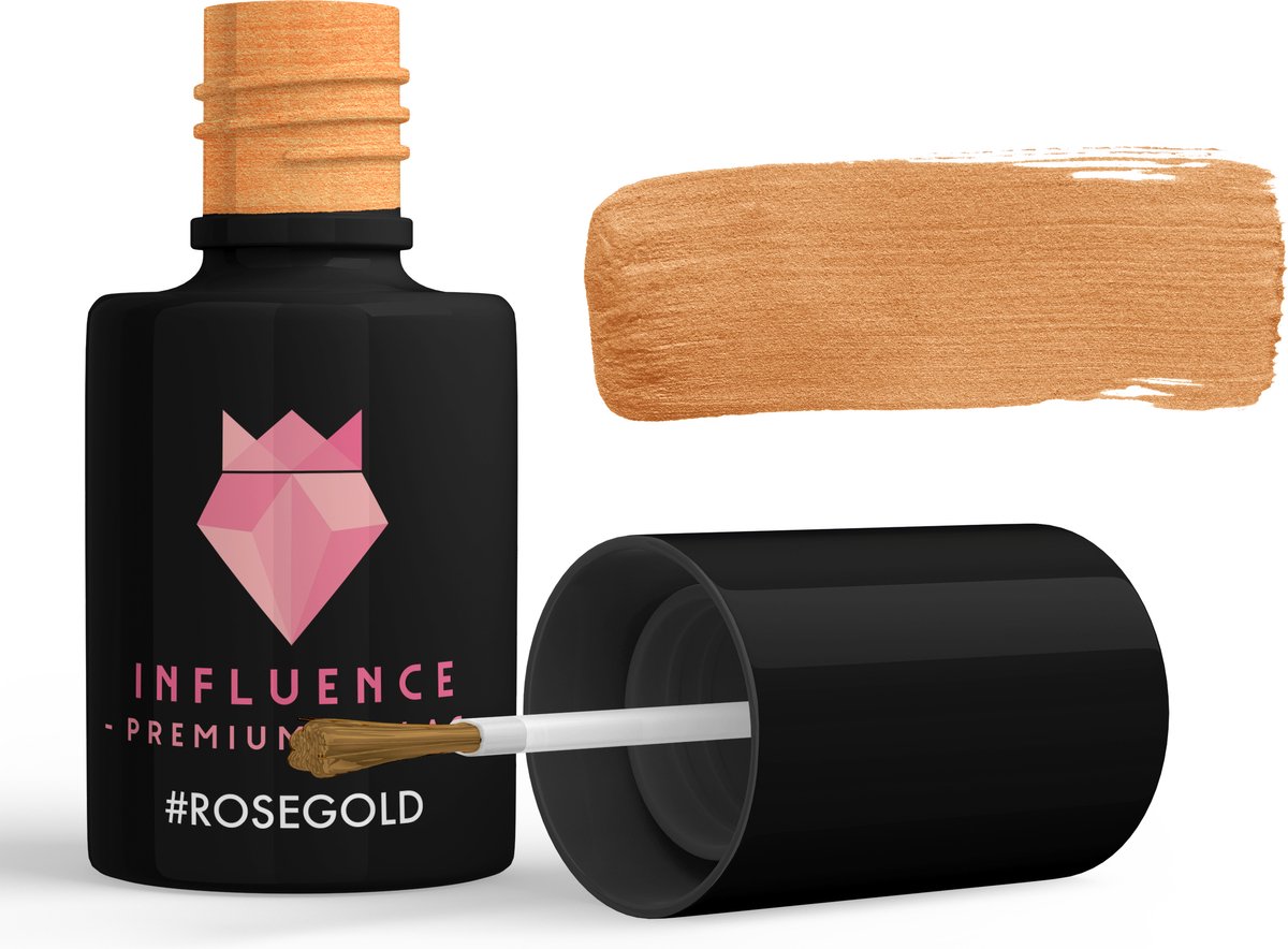 #ROSEGOLD - Influence Gellac - Gouden gellak - Gellak goud UV - Gellak glitter - UV Gellak - Gel nagellak - Gellac - Kado vrouw - Kerstcadeau - Kado voor haar - 10 ml