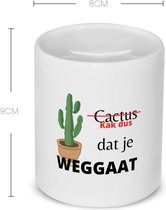 Akyol - kak dus dat je weg gaat Spaarpot - Quotes - iemand die ontslag neemt - cactus - collega's - werknemers - verjaardagscadeau - verjaardag - cadeau - afscheidscadeau - geschenk - leuke cadeau - kado - gift - 350 ML inhoud