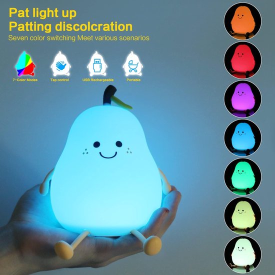 Goeco - Veilleuse Enfants - Lumière LED & 7 Couleurs - Veilleuse Chambre de  bébé - En