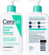 CeraVe Foaming Facial Cleanser for Normal to Oily Skin Gel nettoyant - peau normale à grasse - 355ml