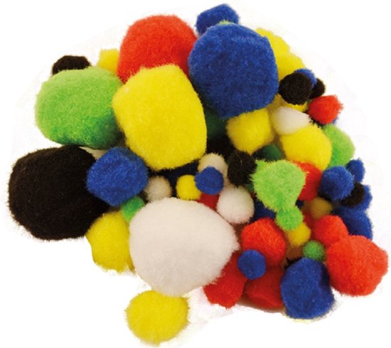 Lot De 100 Pompons Colorés De 20 Mm - Pour Travaux Manuels, Décoration