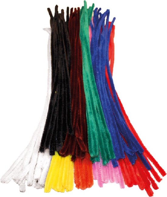 folia 77890, chenille-garen, 10 stuks, zwart, diameter 8 mm en 50 cm lang, ideaal voor kinderen voor het knutselen en vormgeven van dieren, figuren en andere vormen folia 77890, chenille-garen, 10 stuks, zwart, diameter 8 mm en 50 cm lang, ideaal voor kinderen voor het knutselen en vormgeven van dieren, figuren en andere vormen