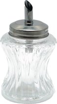 Haushaltshelden Suikerstrooier - suikerpot - glas - RVS - 180 ml - D6 x H12 cm