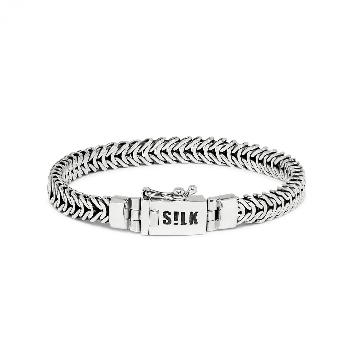 SILK Jewellery - Zilveren Armband - Connect - 347.18 - Maat 18