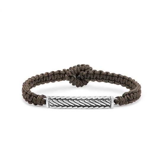 SILK Jewellery - Bracelet Marron - Tissage - 688BRN.19 - Taille 19, 0
