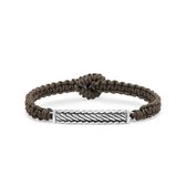 SILK Jewellery - Bruine Armband - Weave - 688BRN.22 - Maat 22,0
