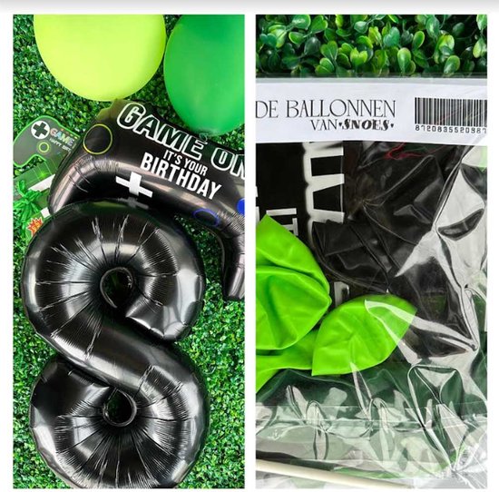 Cijfer Ballon 5 Game Videospel Verjaardag Thema - De Versiering voor de Gamers Birthday Party van Snoes