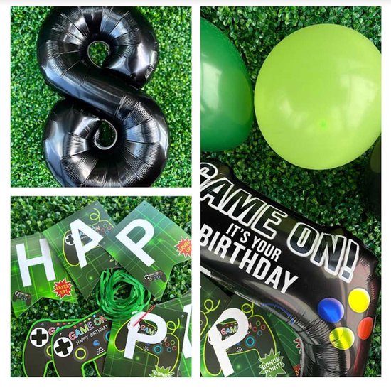 Cijfer Ballon 5 Game Videospel Verjaardag Thema - De Versiering voor de Gamers Birthday Party van Snoes