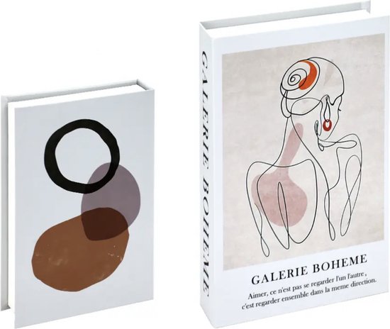 KimDo - Opberg boek - Galerie - Wit - Opbergbox - Opbergdoos - Decoratie woonkamer - Boeken - Nep boek - Opbergboek