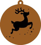 Label2X - Kersthanger Rendier - Terracotta - Kerstmis - Kersthanger - Kerst versiering - Kerst decoratie