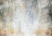 Fotobehang - Bomen - Takken - Omgekeerd - Vliesbehang - (312 x 219 cm)