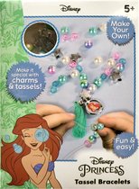 Disney Princess - Ariël - Tassel Bracelets - DIY armbanden - 5+ - 1 bedel - 2 kwastjes - 1 sticker - en meerdere kralen - elastiek - knutselen - creatief - schoenkado - sinterklaas - kerst - kado - cadeau - verjaardag