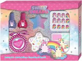 Sweet Dreams Unicorn Make up Set Met Kunstnagels