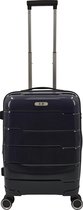 SB Travelbags 'Expandable' Handbagage koffer 55cm 4 dubbele wielen trolley - Donker Blauw