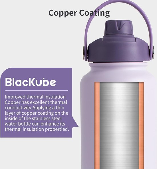 Jokisa Thermosfles 800 ml - roestvrijstalen thermoskan voor warm en koud, lekvrije thermosfles met beker voor onderweg, sport, koffie en thee