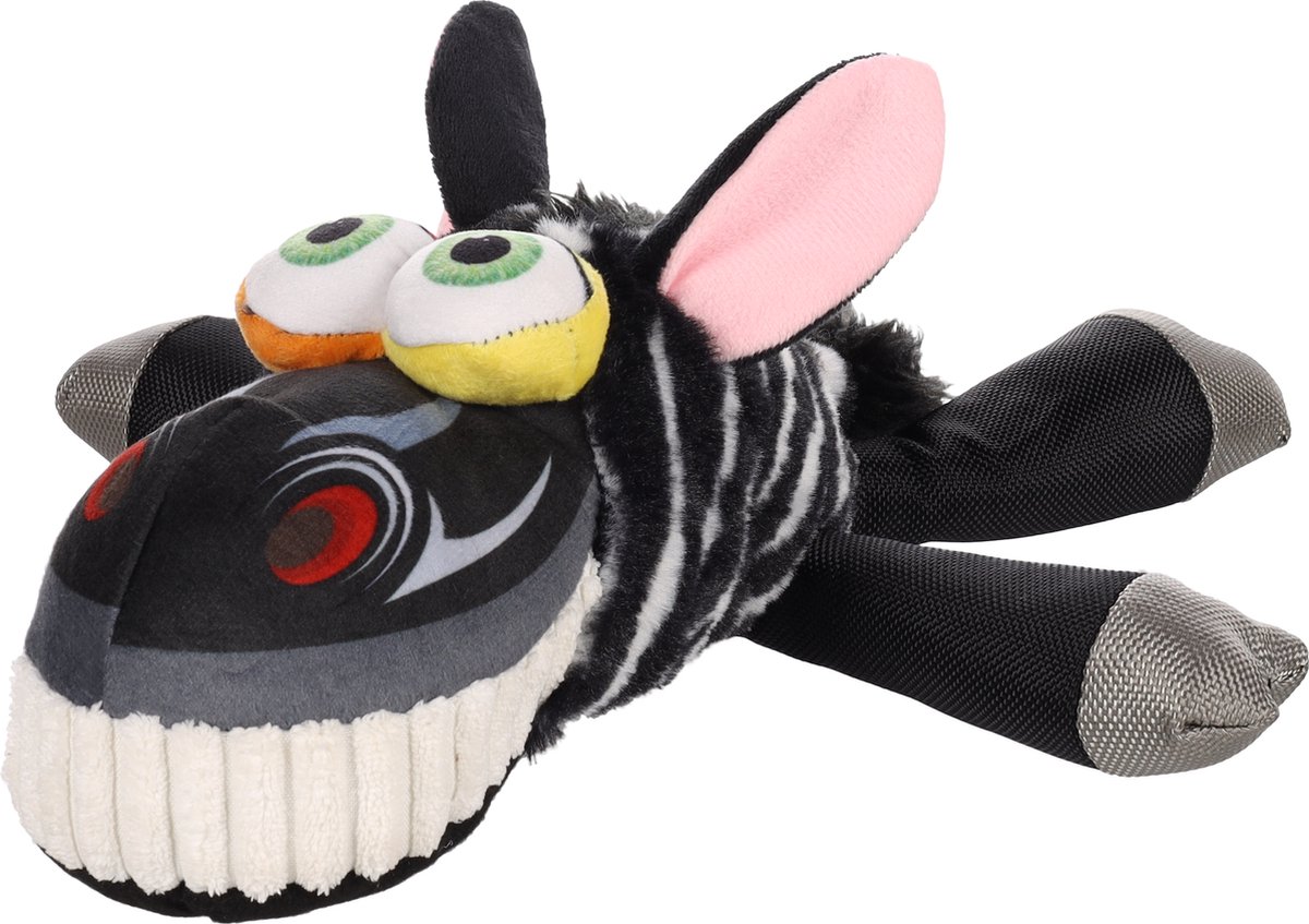 Flamingo Hoofa - Speelgoed Honden - Hs Hoofa Zebra Liggend Zwart 31x33x18cm - 1st - 136963 - 1st