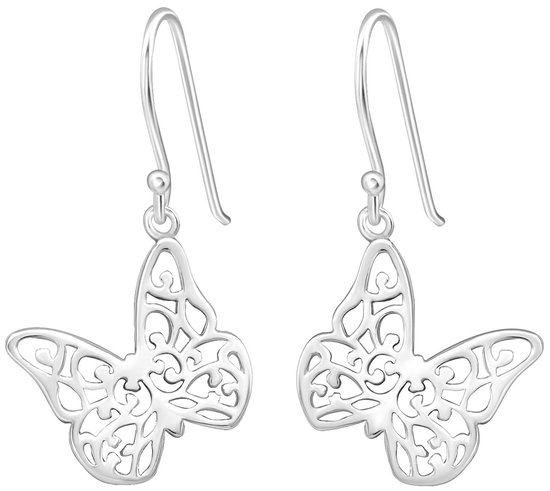 Vlinder kinderoorringen zilver emaille - dieren thema Oorbellen Vlinder | Dieren vlinder Oor stekker | Sieraden Zilver... 925 sterling zilveren vlinder oorbellen • Kinder World