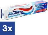 Aquafresh Dentifrice Triple Protection Menthe Fraîche - 3 x 75 ml