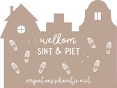 Label2X - Sinterklaas schoenzetmat - XXL - Kinderopvang en school - Buigzaam - Beige - Sinterklaas decoratie - Sinterklaas versiering