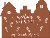 Label2X - Sinterklaas schoenzetmat - XXL - Kinderopvang en school - Buigzaam - Roest - Sinterklaas decoratie - Sinterklaas versiering
