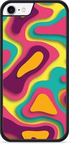 iPhone 8 Hardcase hoesje Retro Colors - Designed by Cazy