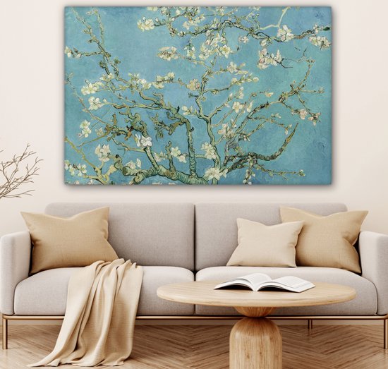 Toile - Peinture Van Gogh - Fleur d'amandier - Fleur - Maîtres anciens - Vincent van Gogh - 120x80 cm - Décoration de chambre - Chambre