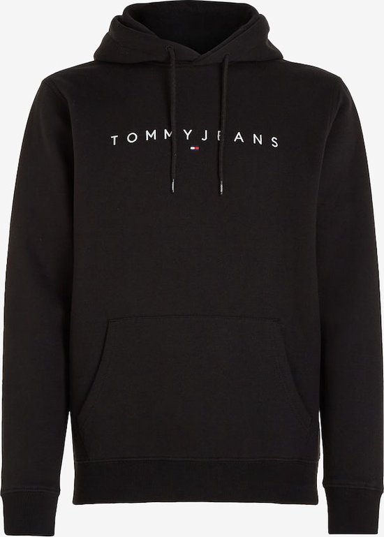Tommy Jeans Linear Logo Hoodie- Zwart - M