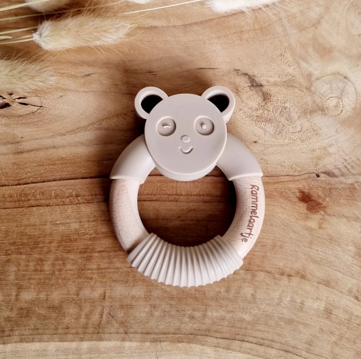 Goedkoopste Bijtring Beer - Siliconen - hout - baby - kraamcadeau - feestdagen