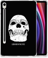 Tablet Hoes Geschikt voor Samsung Galaxy Tab S9 Mobiel Case Skull Eyes met transparant zijkanten