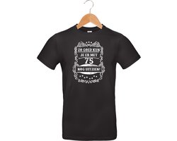 Zo goed met - 75 jaar - T-Shirt Classic - 100% katoen - leeftijd - geboortejaar - verjaardag en feest - cadeau - kado - unisex - zwart - maat M