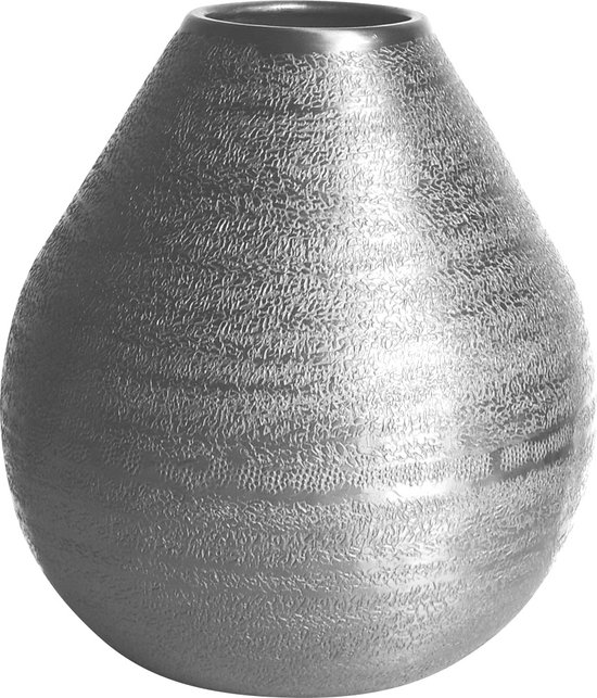 Vase en métal Jamie argent 30x30cm