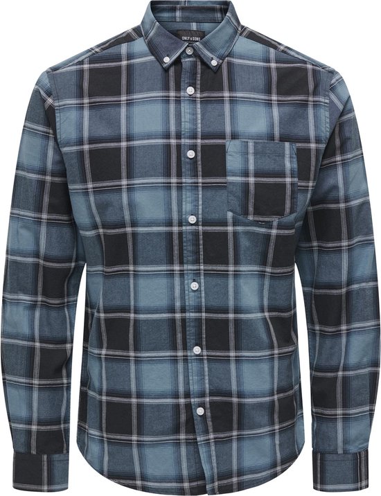 ONLY & SONS ONSALVARO LS OXFORD CHECK SHIRT 5979 Chemise Homme - Taille S