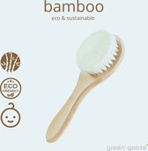 Bamboeloe houten haarborstel baby