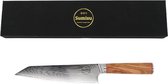 Couteau Sumisu Kiritsuke - Couteau de Chef Universel Japonais 20 CM - Poisson/Viande/Légumes - 100% Acier Damas (67 couches) - Coffret Cadeau Luxe Inclus